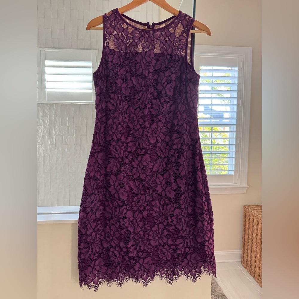 NWT Ralph Lauren Purple Lace Dress